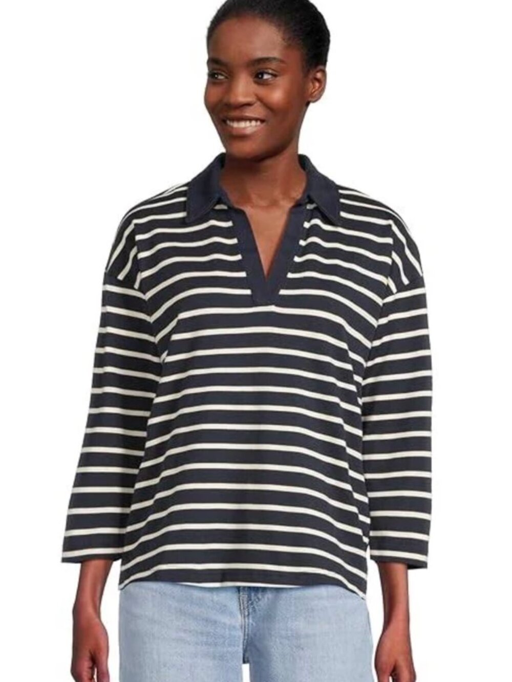 L.L.Bean Heritage Mariner Splitneck Polo
